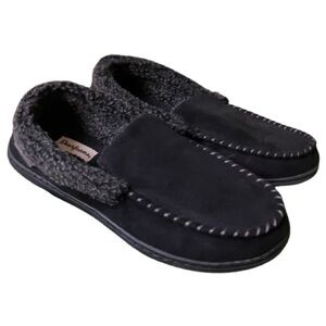 Dearfoams Black Moccasin Men’s Slippers